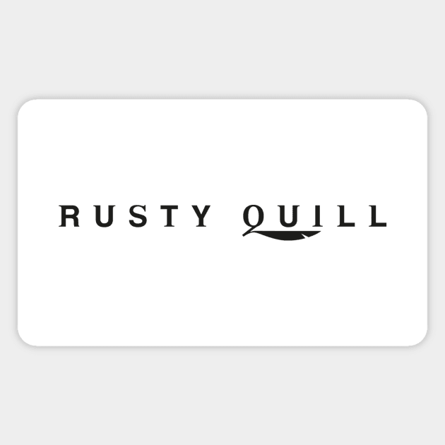 RQ Wordmark (Light Print) Sticker by Rusty Quill